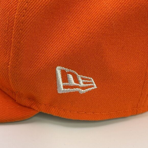 New Era 59Fifty NFL Denver Broncos Embroidered Cap Orange Fitted Hat Size 7 - Picture 7 of 14